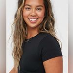 Offline by Aerie Black Sidewalk Seamless Cropped Crewneck T Photo 2