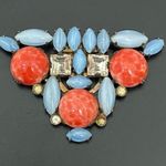 Unique Vintage PAT. 1.801.128 Cabochon Marquis Moonstone Triangle Dress/Fur Clip Photo 7