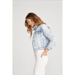 Driftwood NEW Free People x Bandana Trucker Jean Jacket Light Denim Sz Small S Photo 3