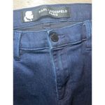 Karl Lagerfeld  Straight Leg Ankle Mid Rise Jeans Size‎ 14 Dark Wash RN54163 Photo 2