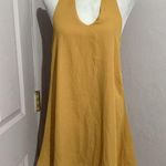 Lulus Lulu’s Groove Thing Golden Yellow Swing Mini Dress Sleeveless Neck Cut Out S Photo 1