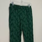 Betabrand NWOT 7-Pocket Dress Pant Yoga Pant Straight Green Palm Leaf Size Small Photo 2