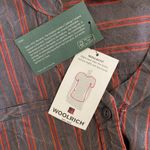 Woolrich  Women’s Waterbury Tunic Top L Gray Red Stripe Cotton‎ NWT Long Sleeve Photo 5