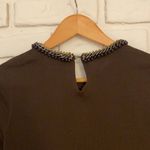 ZARA knit top with beaded neckline size small Photo 6
