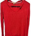Bordeaux  red long sleeve ribbed shirt size small Photo 0