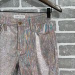 James Jeans  Ankle Pant Jean Woman's 26 Stretch Metallic Mid Rise Showgirl Twiggy Photo 1