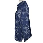 Alfred Dunner (12) Floral Semi Sheer Button Up Shirt Silver Detail Notched Cuff Photo 2