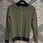 Boohoo  Green Bomber Jacket with Black Accents Photo 0
