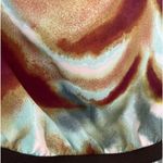 Loft wavy retro pattern COLORED dress MINI DRESS blue brown 2P Photo 4