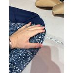 BCBG Maxazria Parisian blue dress textured denim print Asymetrical small urika Photo 11