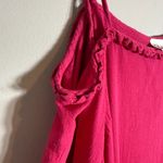 Oh My Gauze! Cold Shoulder Maxi Dress Women's 1X Pink Slit Beach Coastal Travel Photo 9