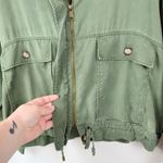 Urban Outfitters  Women Utility Jacket Green Zip Front Drawstring Waist Size S/P Photo 4