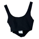ZARA  NWT Black Corset Style Bustier Fitted Cropped Tank Top Small Photo 2