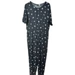 Old Navy Women's Short Sleeve Open Back Black Floral Jumpsuit Sz L NWT Photo 1