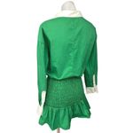 Ser.O.Ya Lexi Green Button Up Long sleeve Smocked Mini Blouson Shirt Dress Sz L Size L Photo 1