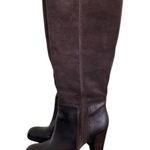 Nine West Emilio Boots Knee High Heels Leather Suede Brown Photo 9
