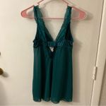 Auden Sheer Teal Satin Unlined Babydoll M Lingerie Coquette Girl Fairycore Pinup Green Size M Photo 3