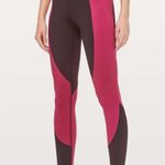 Lululemon Wake & Train Tight Legging 28" in Black Satin / Star Ruby Size 2 Photo 0