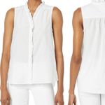 Tommy Bahama Agua Amara Top White Size Small Resort Wear Coastal Ruffle Blouse Photo 4