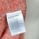 Club Monaco  Ribbed Knit Sweater Fringe Crewneck Long Sleeve Peach Stretch Small Photo 13