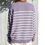 Brandy Melville Brianna Navy and White Thin Stripe Sweater Photo 4