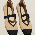 Vivaia Margot Mary Jane Comfort Minimalist Arch Support Flats Nude Black 9.5 Photo 0