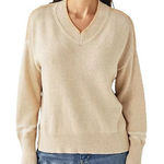 Cartolina Nantucket Abel Oat Cotton Cashmere Sweater Tan Size M Photo 0