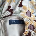 Ralph Lauren Polo Floral Print Pleated Satin V-neck plisse midi Dress 2 $698 Photo 1