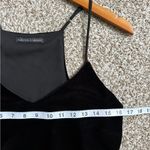 Harlowe $ Graham Harlowe and Graham Black Velvet Tank Top Blouse Camisole Lace Underlay Medium Photo 5