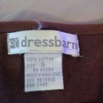 Dress Barn  womens brown small short sleeve cotton v neck top Photo 1
