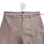 7 For All Mankind NWT  Vegan Faux Leather Pants Wide Leg Ankle High Rise Size L Photo 5