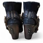FREEBIRD by Steven  El Paso Ankle Boots Womens 8 Black Suede Leather Harness Photo 6