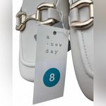 A New Day NWT Cream Memory Foam Block Heels Size 8 Slingback Loafers Photo 4