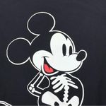 Disney  Mickey Mouse Halloween Skeleton X-Ray Long Sleeve Tee Shirt Black Large Photo 4