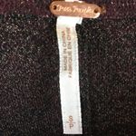 Free People  Wine & Black Knit Jacquard Flair Hem Wide Leg Pants S Photo 5