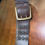 Free People Vintage Brown Wide Studded Belt Photo 3