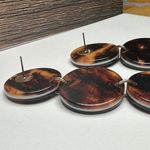 J.Crew Brown Faux Tortoise Look Dangle Drop Pierced Earrings Photo 7