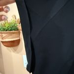 Halara  Black Women's V-neck Blouse Tunic Top Flowy Cap Sleeve NWT Size Large Photo 8