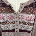 Maurice's  24/7 Brown Fair Isle Heartland Henley Tee Photo 4
