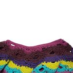 Hand Made Hand Crafted Crochet Knit Striped Boho Poncho Shawl Cape Green Photo 4