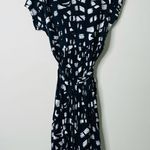 Kenneth Cole Black/White Abstract SS Dress Large Photo 4