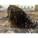 Beast Fashion  Fringe V Cut Leopard Boots Photo 7