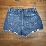 Aerie  women's Denim Shorts Elastic Waist Size Small Distressed Photo 1