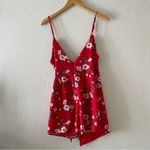 L'ATISTE *L’atiste Amy Red Floral Faux Wrap Romper Photo 54