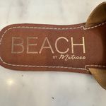 Beach by Matisse Bali Slide Sandal Suede Minimalist Boho Gold Brown Leather 6M‎ Size 6 Photo 4