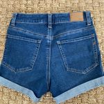 Aeropostale Womens Size 2 Blue High-Rise Midi Cuffed Stretch Denim Jean Shorts Photo 5