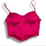 Sincerely Jules Fuchsia Satin Bustier corset tank small BarbieCore vampire‎ Pink Photo 0