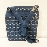 LUG Blue Navy Crossbody Purse Crossbody Messenger Circles BIG Dots Photo 3