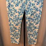 Garnet Hill  Floral‎ Jeans Blue White Size 12 Photo 2