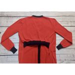 Tomas Maier Cotton Red Black Short Back‎ Long Front Asymmetrical Cardigan Sz 4 Photo 4